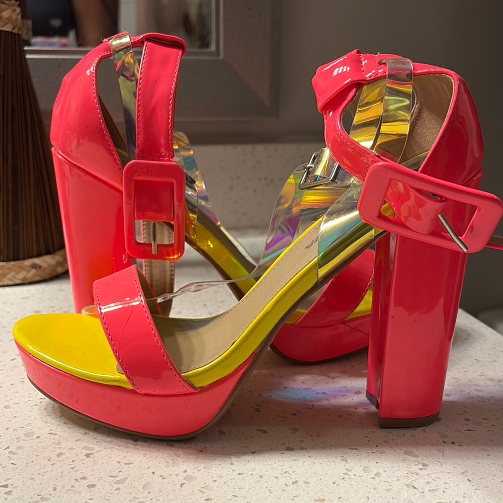 Vibrant Pink Platform Heels